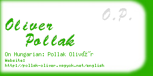 oliver pollak business card